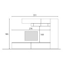 Moderne Wohnwand TV-Schrank Regal graues Holz Infinity 31 Verkauf