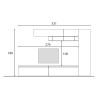 Moderne Wohnwand TV-Schrank Regal graues Holz Infinity 31 Verkauf