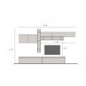 Moderne weiße TV-Wand Infinity 32 mit Regalböden und Bücherregal-Design Angebot