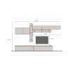 Moderne weiße TV-Wand Infinity 32 mit Regalböden und Bücherregal-Design Angebot