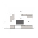 Moderne Wohnwand TV-Halterung Hängemöbel Infinity 33 Angebot