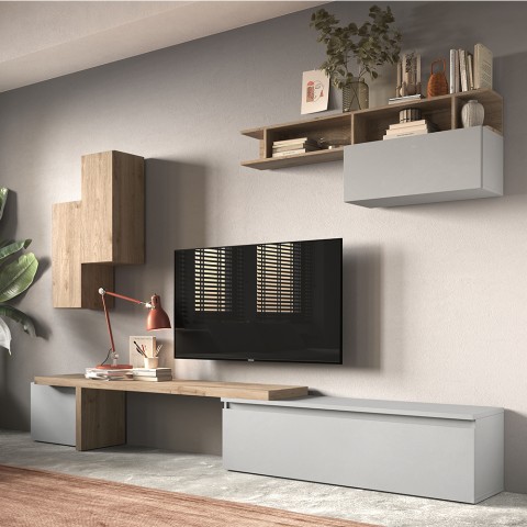 Moderne Wohnwand TV-Halterung Hängemöbel Infinity 33 Aktion