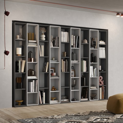 Moderne Wandregal Design für Wohnzimmer in Weiß und Schwarz Infinity 35 Aktion