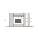 Moderne Wohnwand mit Bücherregal und TV-Möbel aus Holz Infinity 36 Angebot
