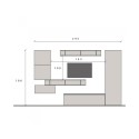 Moderne TV-Wand mit Regalen, schwebende Möbel Infinity 38 Angebot