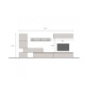 Moderne Wohnwand Hängemöbel aus Holz Infinity 37 Verkauf