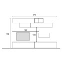 Moderne Wohnwand TV-Schrank Hängemöbel Holz Infinity 42 Verkauf