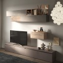 Moderne Wohnwand TV-Schrank Hängemöbel Holz Infinity 42 Aktion
