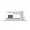 Moderne graue Wohnwand TV-Regal mit hängenden Möbeln Infinity 43 Verkauf