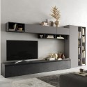 Moderne graue Wohnwand TV-Regal mit hängenden Möbeln Infinity 43 Aktion