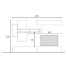 Moderne Hängende TV-Wand Infinity 44 mit Holzregal Sales