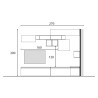 Wohnwand Schwarz Minimal Holz Infinity 45 Angebot