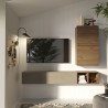 Moderne Wohnwand mit Holz-TV-Halterung und Hängemöbeln Infinity 47 Aktion