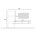 Moderne Wohnwand, hängendes TV-Möbel aus Holz Infinity 51 Angebot