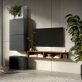 Moderne Wohnwand, hängendes TV-Möbel aus Holz Infinity 51 Aktion