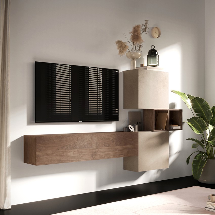 Moderne Hängeschrankwand Wohnzimmer Holzmöbel Infinity 53 Verkauf Moderne Hängeschrankwand Wohnzimmer Holzmöbel Infinity 53 Verkauf