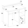 Schwarzer platzsparender Büroschreibtisch mit Schublade und Aufsatz Drums Dark Katalog