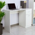 Weisser platzsparender moderner Bürotisch mit Schubladentür 110x45x77cm Lythes Aktion