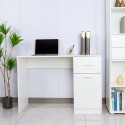 Weisser platzsparender moderner Bürotisch mit Schubladentür 110x45x77cm Lythes Sales