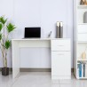 Weisser platzsparender moderner Bürotisch mit Schubladentür 110x45x77cm Lythes Sales