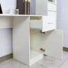 Weisser platzsparender moderner Bürotisch mit Schubladentür 110x45x77cm Lythes Lagerbestand
