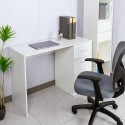 Weisser platzsparender moderner Bürotisch mit Schubladentür 110x45x77cm Lythes Katalog