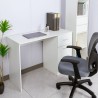 Weisser platzsparender moderner Bürotisch mit Schubladentür 110x45x77cm Lythes Katalog