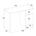 Weisser platzsparender moderner Bürotisch mit Schubladentür 110x45x77cm Lythes Auswahl