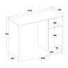 Weisser platzsparender moderner Bürotisch mit Schubladentür 110x45x77cm Lythes Auswahl
