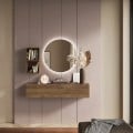 Platzsparendes Design-Wandeingangselement aus Holz mit Tür Infinity 57 Aktion