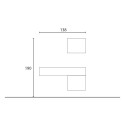 Moderner Wand-Garderobenschrank mit Tür, Tiefe 30 cm, Infinity 58 Verkauf