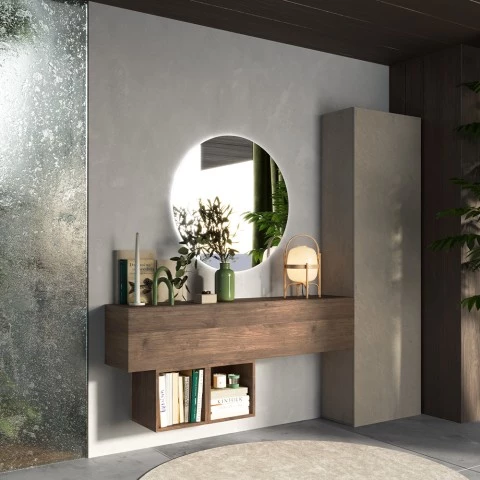 Moderner wandhängender Eingangsbereichsschrank aus Holz mit Schranktür Infinity 62 Aktion