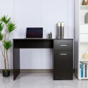 Moderner schwarzer platzsparender Büroschreibtisch mit Tür und Schublade Lythes Dark Verkauf