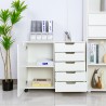 Büroschrank 5 Schubladen Aktenschrank Tür Räder Harris Angebot