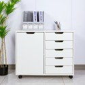 Büroschrank 5 Schubladen Aktenschrank Tür Räder Harris Sales