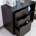 Büro-Schubladenschrank mit Rollen 2 Fachböden Schloss Twatt Modell