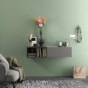 Glänzend grau-weiß modernes Design Eingangswandschrank Infinity 56 Angebot