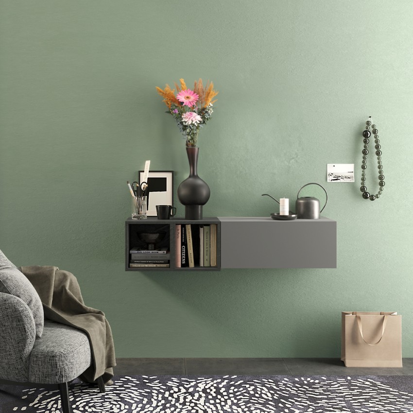 Glänzend grau-weiß modernes Design Eingangswandschrank Infinity 56 Angebot Glänzend grau-weiß modernes Design Eingangswandschrank Infinity 56 Angebot