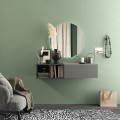 Glänzend grau-weiß modernes Design Eingangswandschrank Infinity 56 Aktion