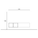 Glänzend grau-weiß modernes Design Eingangswandschrank Infinity 56 Rabatte
