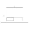Glänzend grau-weiß modernes Design Eingangswandschrank Infinity 56 Rabatte