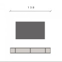 Moderner hängender TV-Schrank aus Holz für Eingangsbereich Infinity 50 Verkauf