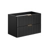 Bad-/Hängeschrank 80x46cm Schwarz Schubladen Waschbecken Adel Black Sales