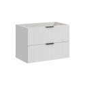 Wandbadezimmerschrank aus weißem Holz Waschbeckenschubladen Adel White Angebot