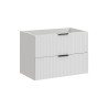 Wandbadezimmerschrank aus weißem Holz Waschbeckenschubladen Adel White Angebot