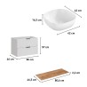 Wandbadezimmerschrank aus weißem Holz Waschbeckenschubladen Adel White Katalog