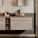 Beige Schubladen Wandwaschtisch Badschrank Coast 80N Verkauf