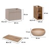 Beige Schubladen Wandwaschtisch Badschrank Coast 80N Lagerbestand