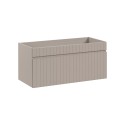 Wandmontiertes rundes beige Waschbecken 100x46 Coast 100 Angebot