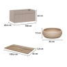 Wandmontiertes rundes beige Waschbecken 100x46 Coast 100 Katalog